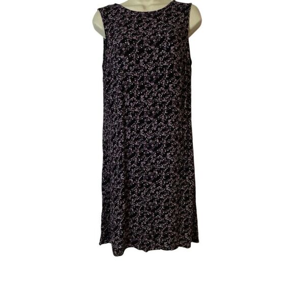 JPR Outfit Vintage 90s Purple Floral Shift Dress Size M - Picture 1 of 6
